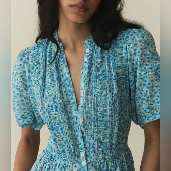 Dôen Haleigh dress in the Bleu Daisy Fields